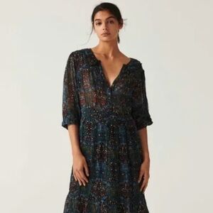 ba&sh Dark Floral Midi Dress